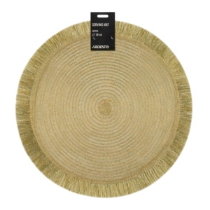 Serving mat ARDESTO 38cm, polypropylene, round, golden