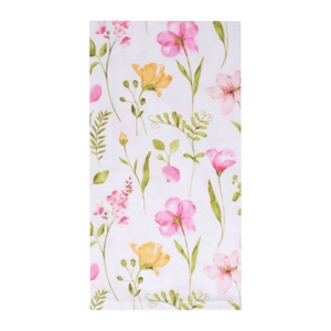 Tea towel ARDESTO Spring flowers 50x68cm, 100% cotton, white