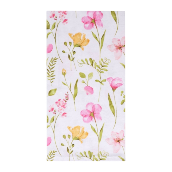 Tea towel ARDESTO Spring flowers 50x68cm, 100% cotton, white