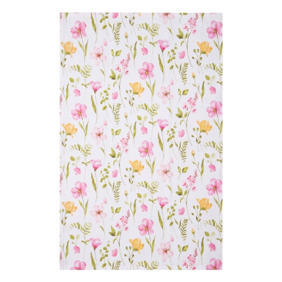 Tea towel ARDESTO Spring flowers 50x68cm, 100% cotton, white