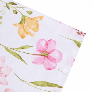Tea towel ARDESTO Spring flowers 50x68cm, 100% cotton, white