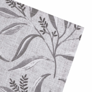 Tea towel ARDESTO Grey leaves 50x68cm, 100% cotton, grey