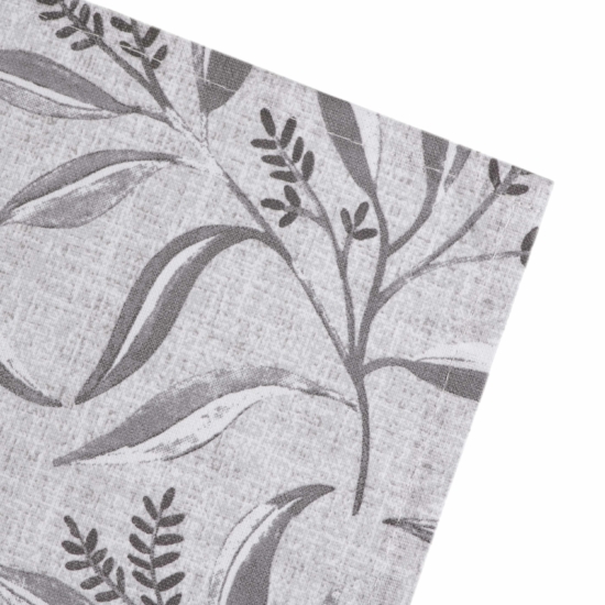 Tea towel ARDESTO Grey leaves 50x68cm, 100% cotton, grey