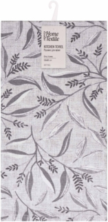 Полотенце для кухни ARDESTO Grey leaves 50×68см, 100% хлопок, серый