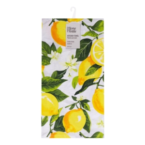 Tea towel ARDESTO Sicilian lemons 50x68cm, 100% cotton, green