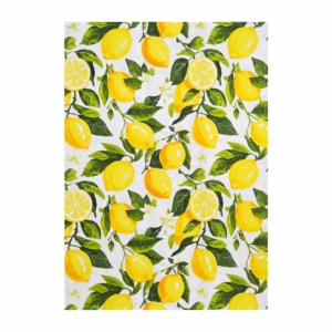 Tea towel ARDESTO Sicilian lemons 50x68cm, 100% cotton, green