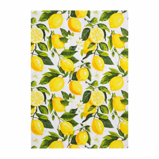 Tea towel ARDESTO Sicilian lemons 50x68cm, 100% cotton, green
