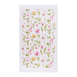 Kitchen towel set ARDESTO Spring flowers 38х63cm, 2pcs, 100% cotton, white