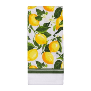 Kitchen towel set ARDESTO Sicilian lemons 38х63cm, 2pcs, 100% cotton, green