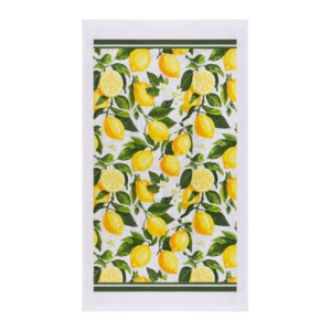 Kitchen towel set ARDESTO Sicilian lemons 38х63cm, 2pcs, 100% cotton, green