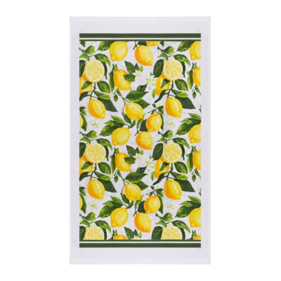 Kitchen towel set ARDESTO Sicilian lemons 38х63cm, 2pcs, 100% cotton, green