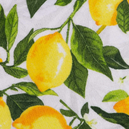 Kitchen towel set ARDESTO Sicilian lemons 38х63cm, 2pcs, 100% cotton, green