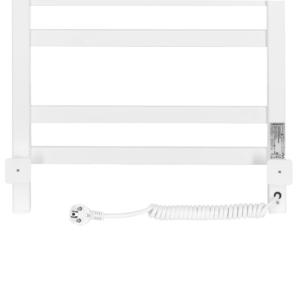 ARDESTO electric towel warmer Star AV, 800x480x71mm, Wi-Fi timer-regulator, steel, left connection, white