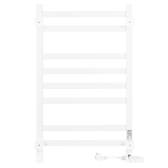 ARDESTO electric towel warmer Star AV, 800x480x71mm, Wi-Fi timer-regulator, steel, left connection, white
