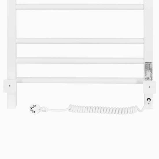ARDESTO electric towel warmer Star KL, 800x500x71mm, Wi-Fi timer-regulator, steel, left connection, white