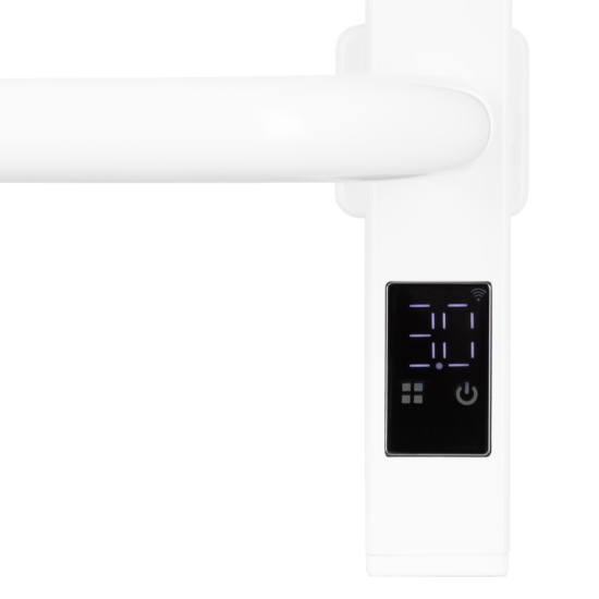 ARDESTO electric towel warmer Star GR, 800x480x161mm, Wi-Fi timer-regulator, steel, left connection, white