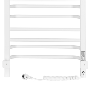 ARDESTO electric towel warmer Star GR, 800x480x161mm, Wi-Fi timer-regulator, steel, left connection, white