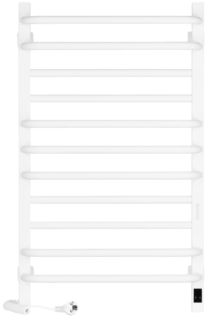ARDESTO electric towel warmer Star GR, 800x480x161mm, Wi-Fi timer-regulator, steel, left connection, white