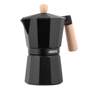 Coffee maker ARDESTO Midori 240ml, 6 cups, aluminum, bamboo