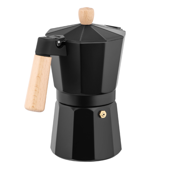 Coffee maker ARDESTO Midori 240ml, 6 cups, aluminum, bamboo