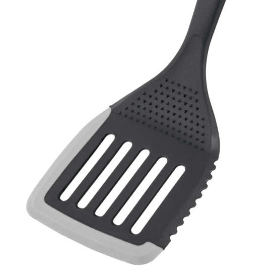 Slotted turner ARDESTO Gemini 34cm, plastic, silicone, grey, black