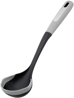 Ladle ARDESTO Gemini, 34cm, plastic, silicone, grey, black