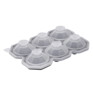 Ice tray with lid ARDESTO Fresh Diamond, 25х15х3.2cm, silicone, grey