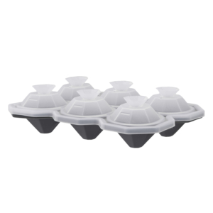 Ice tray with lid ARDESTO Fresh Diamond, 25х15х3.2cm, silicone, grey