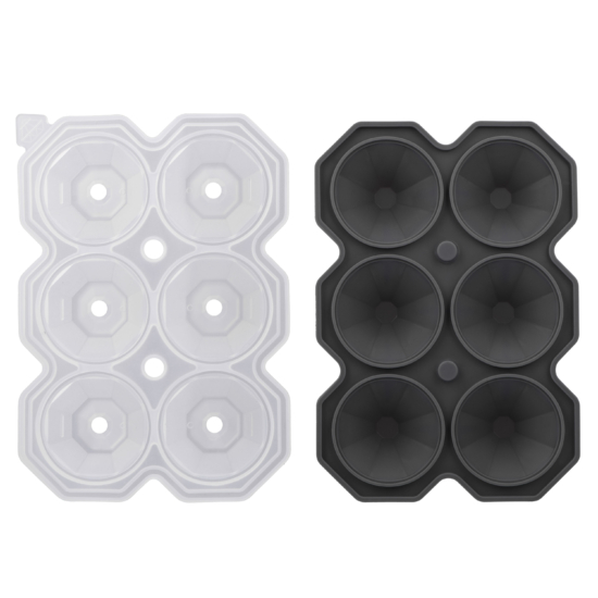 Ice tray with lid ARDESTO Fresh Diamond, 25х15х3.2cm, silicone, grey
