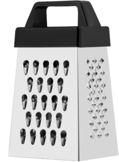 Grater ARDESTO Gemini Mini, 7cm, stainless steel, plastic, black