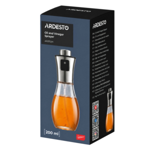 Oil and vinegar sprayer ARDESTO Gemini, 200ml, glass, stainless steel, plastic,  transparent