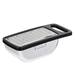 Grater with container ARDESTO Gemini, 13.5cm, stainless steel, plastic, black