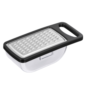 Grater with container ARDESTO Gemini, 13.5cm, stainless steel, plastic, black