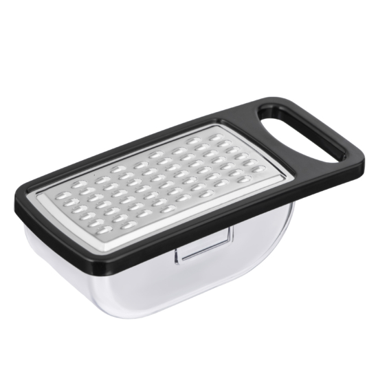 Grater with container ARDESTO Gemini, 13.5cm, stainless steel, plastic, black