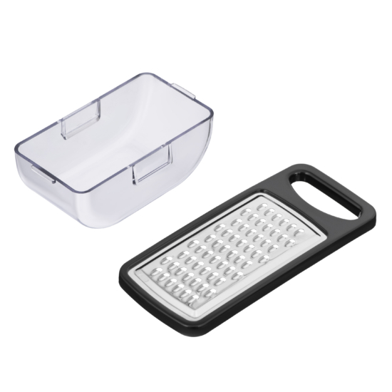 Grater with container ARDESTO Gemini, 13.5cm, stainless steel, plastic, black