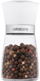 Salt and Pepper Mill ARDESTO Gemini, 180ml, glass, stainless steel, transparent
