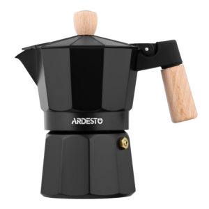 Coffee maker ARDESTO Midori 120ml, 3 cups, aluminum, bamboo