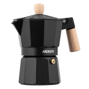 Coffee maker ARDESTO Midori 120ml, 3 cups, aluminum, bamboo