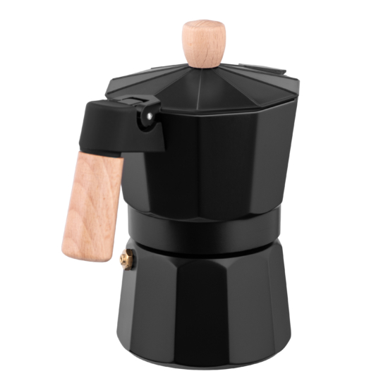 Coffee maker ARDESTO Midori 120ml, 3 cups, aluminum, bamboo