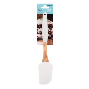 Spatula ARDESTO Tasty Baking 25cm, silicone, wood, light grey
