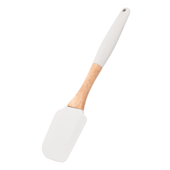Spatula ARDESTO Tasty Baking 25cm, silicone, wood, light grey
