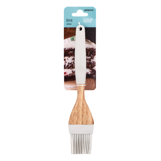 Brush ARDESTO Tasty Baking, 22.3cm, silicone, wood, light grey