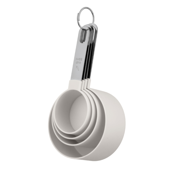 Measuring spoons set ARDESTO Tasty Baking, 8pcs, plastic, stainless steel, light grey