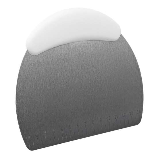 Dough scraper ARDESTO Tasty Baking, 16cm, stainless steel, TPR, light gray