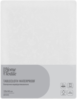 Tablecloth ARDESTO Waterproof Jacquard 120x140cm, 100% polyester, white