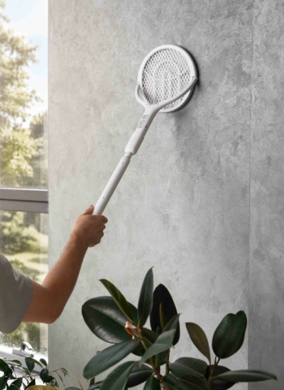 Electric fly swatter ARDESTO, grid 2800 V, battery 1800 mAh, USB-C > USB-A, white