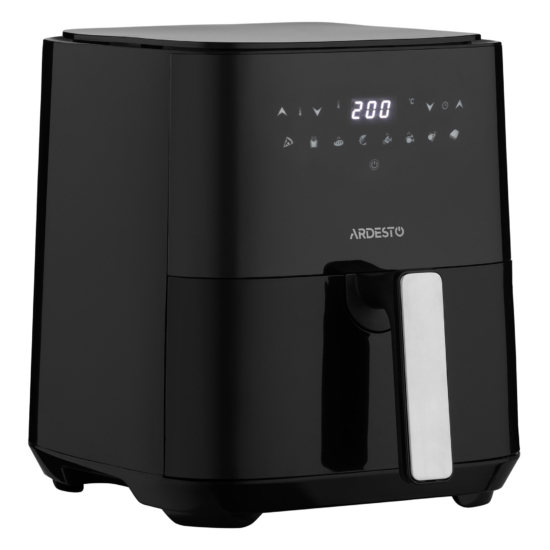Air fryer ARDESTO 1450W, bowl-5L, touch control, 8 auto programs, plastic, black