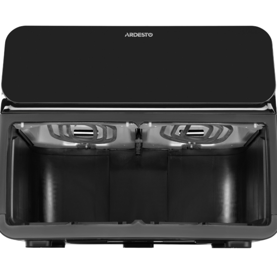 Air fryer ARDESTO 1700W, bowl-2*4.5L, touch control, 7 auto programs, plastic, black