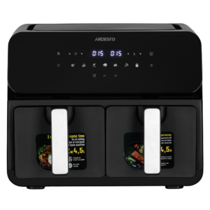 Air fryer ARDESTO 1700W, bowl-2*4.5L, touch control, 7 auto programs, plastic, black