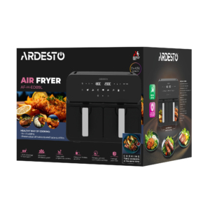 Air fryer ARDESTO 1700W, bowl-2*4.5L, touch control, 7 auto programs, plastic, black